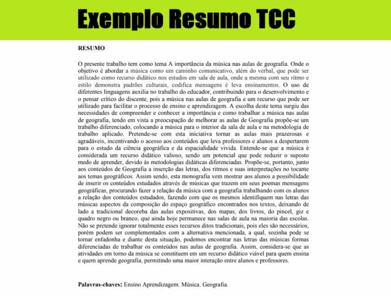 Resumo No Tcc Veja Como Fazer As Regras Da Abnt E Exemplos 3702