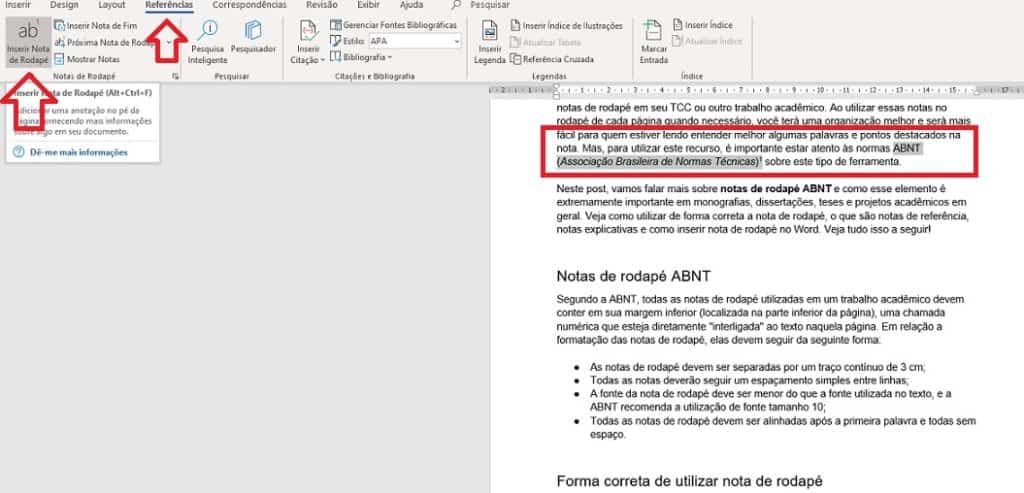 Nota De Rodapé Abnt Veja Como Inserir No Word Exemplos E Dicas 5363